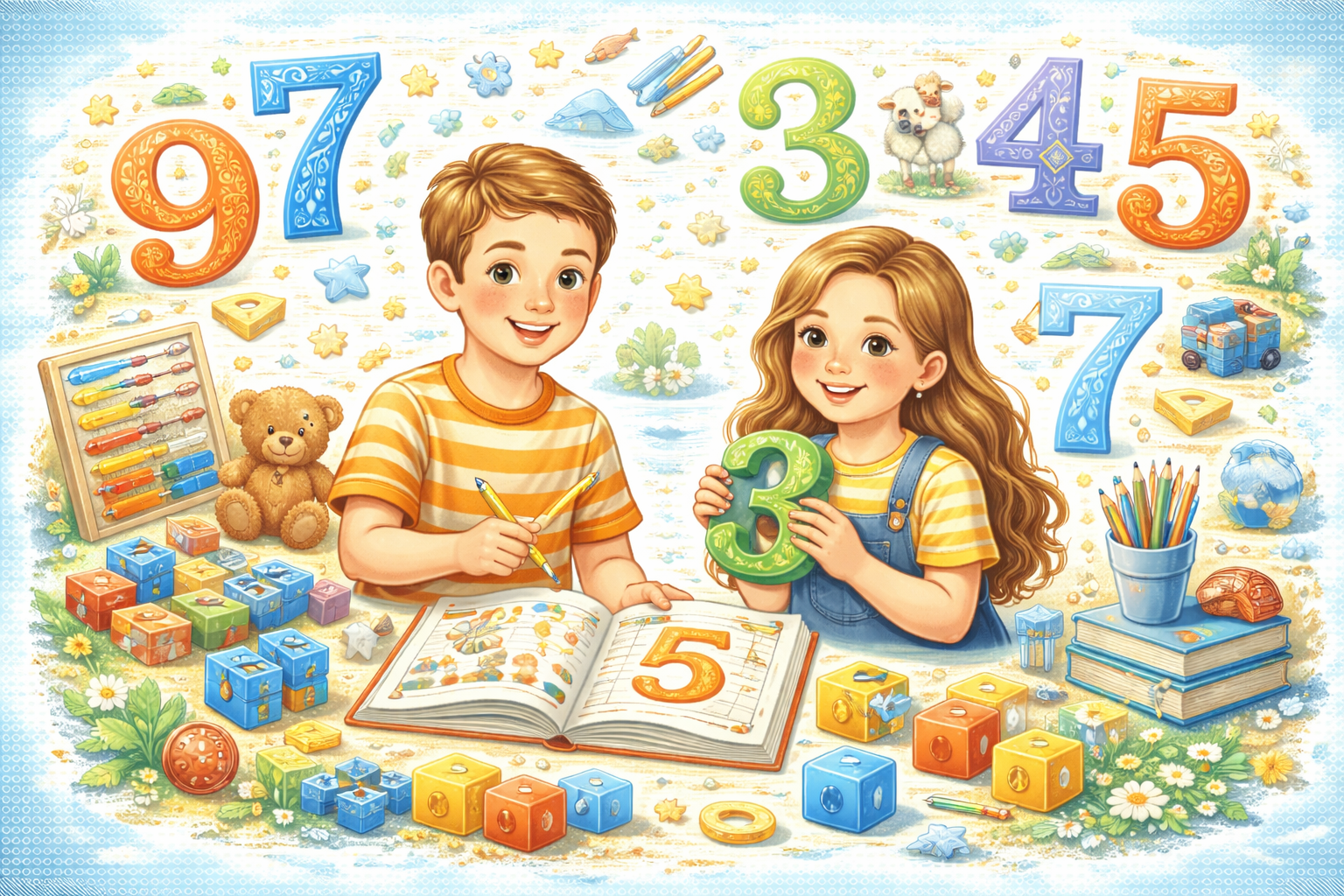 Учим цифры на казахском