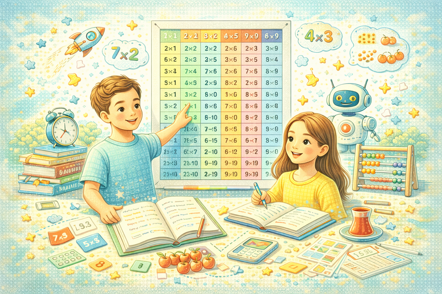 Как детям быстро выучить таблицу умножения
